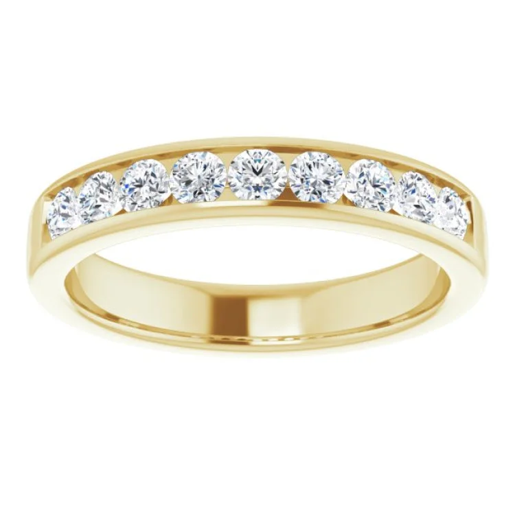 women’s custom diamond rings-14K Yellow 3/4 CTW Natural Diamond Band