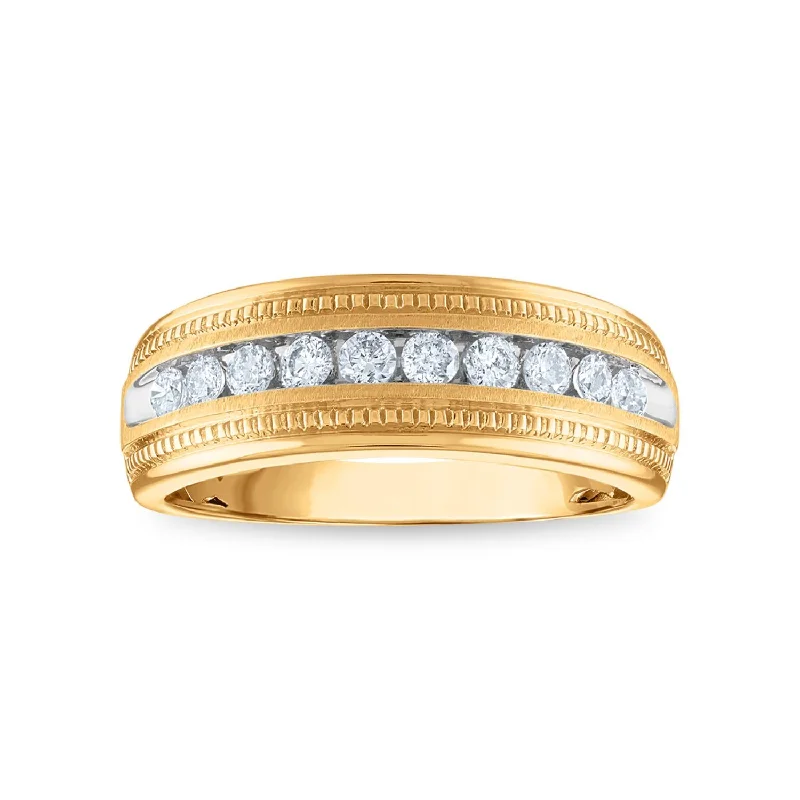 women’s engagement rings with sapphires and diamonds-1/2 CTW Diamond Wedding Ring in 10KT Yellow Gold