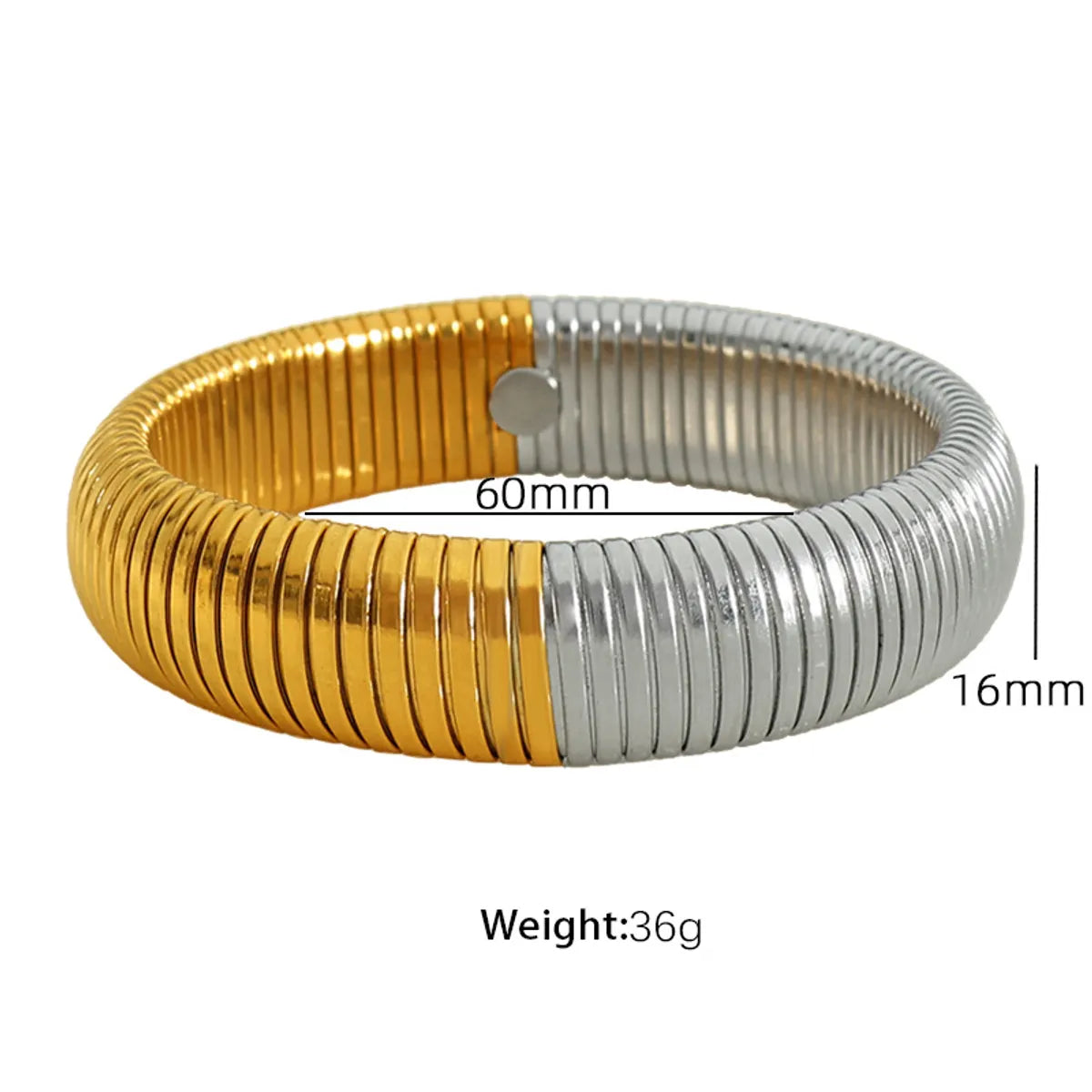 16mm Wide (Ring Size 60mm) Sz12 Gold Steel