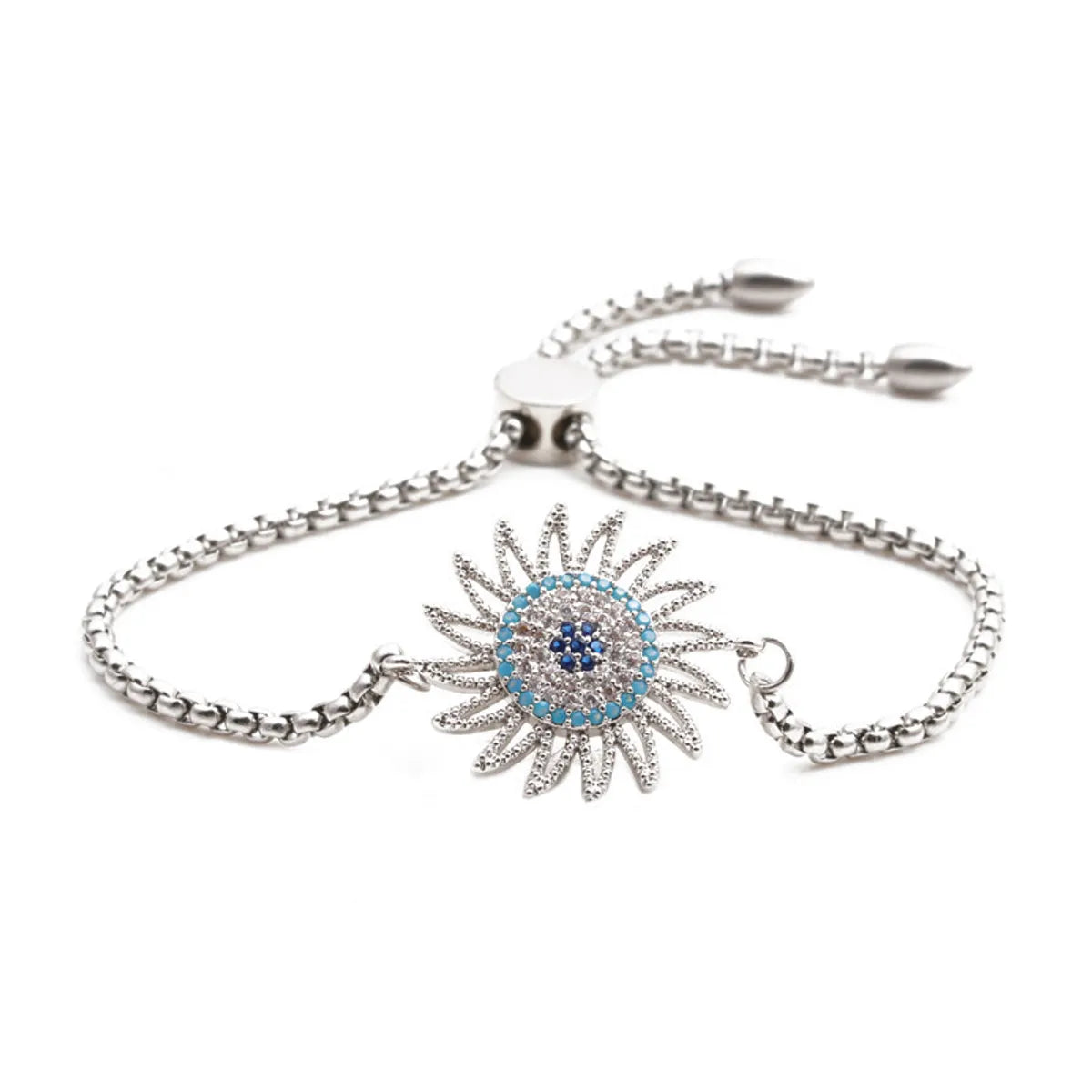 women’s layered bracelets-Stainless Steel Chain Sun Flower Ladies Adjustable Bracelet Wholesale Nihaojewelry