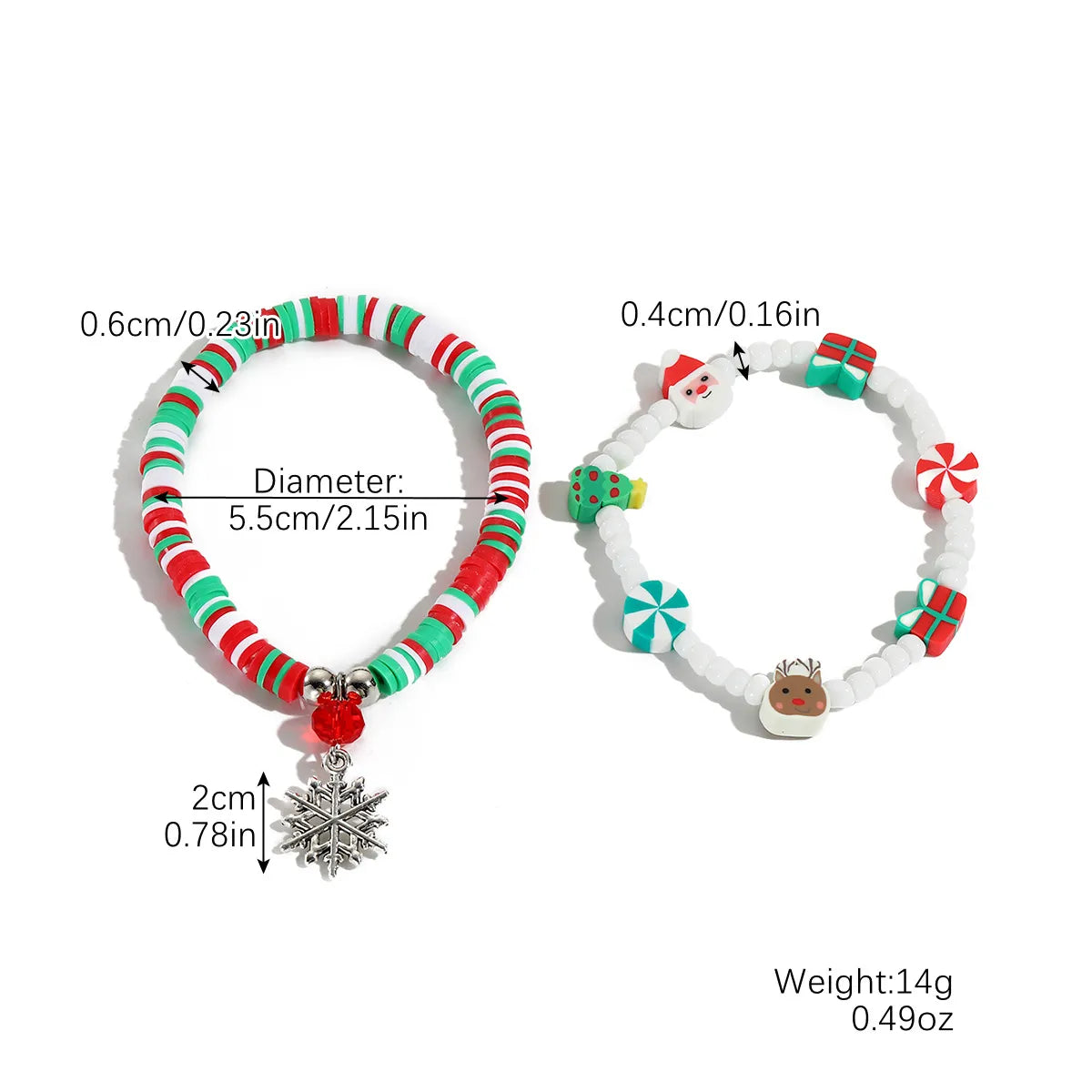 S2308-3 Snowflake Two-Piece Set (Polymer Clay Flower Type Random)