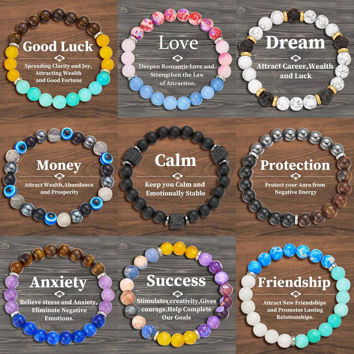 women’s adjustable leather bracelets-Casual Retro Classic Style Round Artificial Rhinestones Natural Stone Glass Tiger Eye Wholesale Bracelets