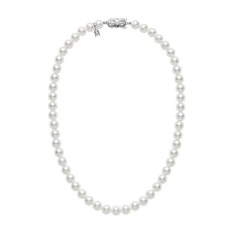 women’s shiny necklaces-Akoya Cultured Pearl Strand Necklace