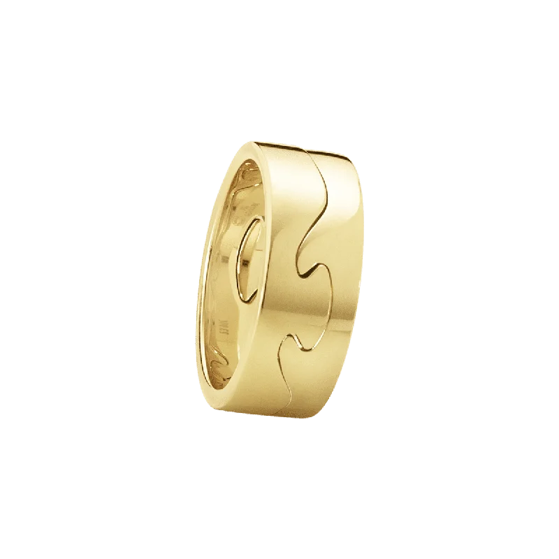 women’s small rings-Fusion End 18K Gold Rings