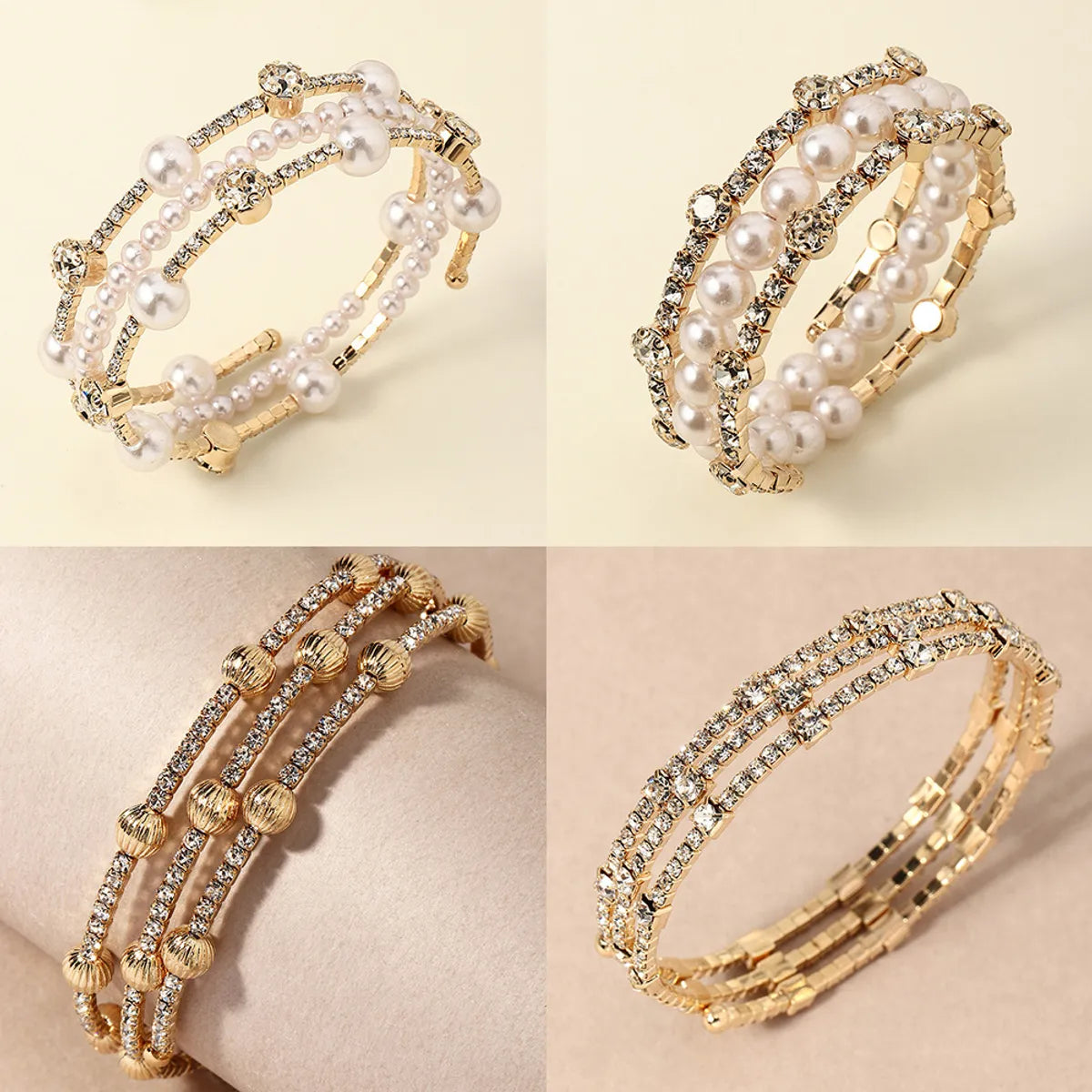 women’s rose gold bracelets-Fashion Geometric Alloy Women'S