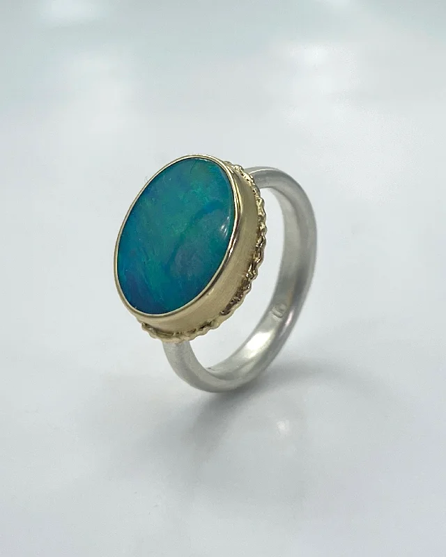 women’s anniversary rings-Jamie Joseph Australian Black Opal Ring