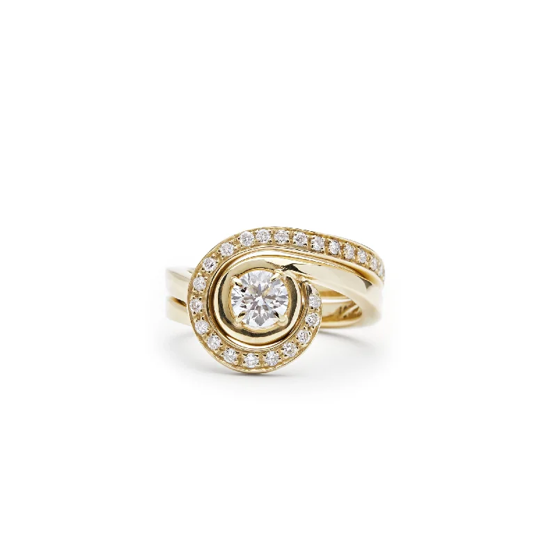 women’s sparkling rings-Resiliance 18K Rosegold, Whitegold or Gold Ring w. Lab-Grown Diamonds