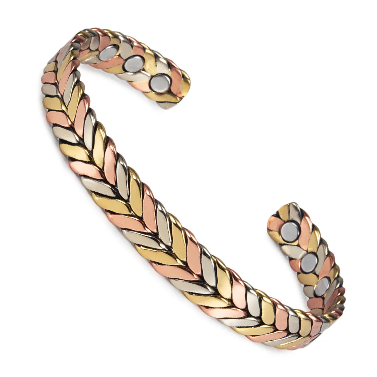 women’s chic bracelets-Retro Geometric Magnetic Material Copper Unisex Bangle