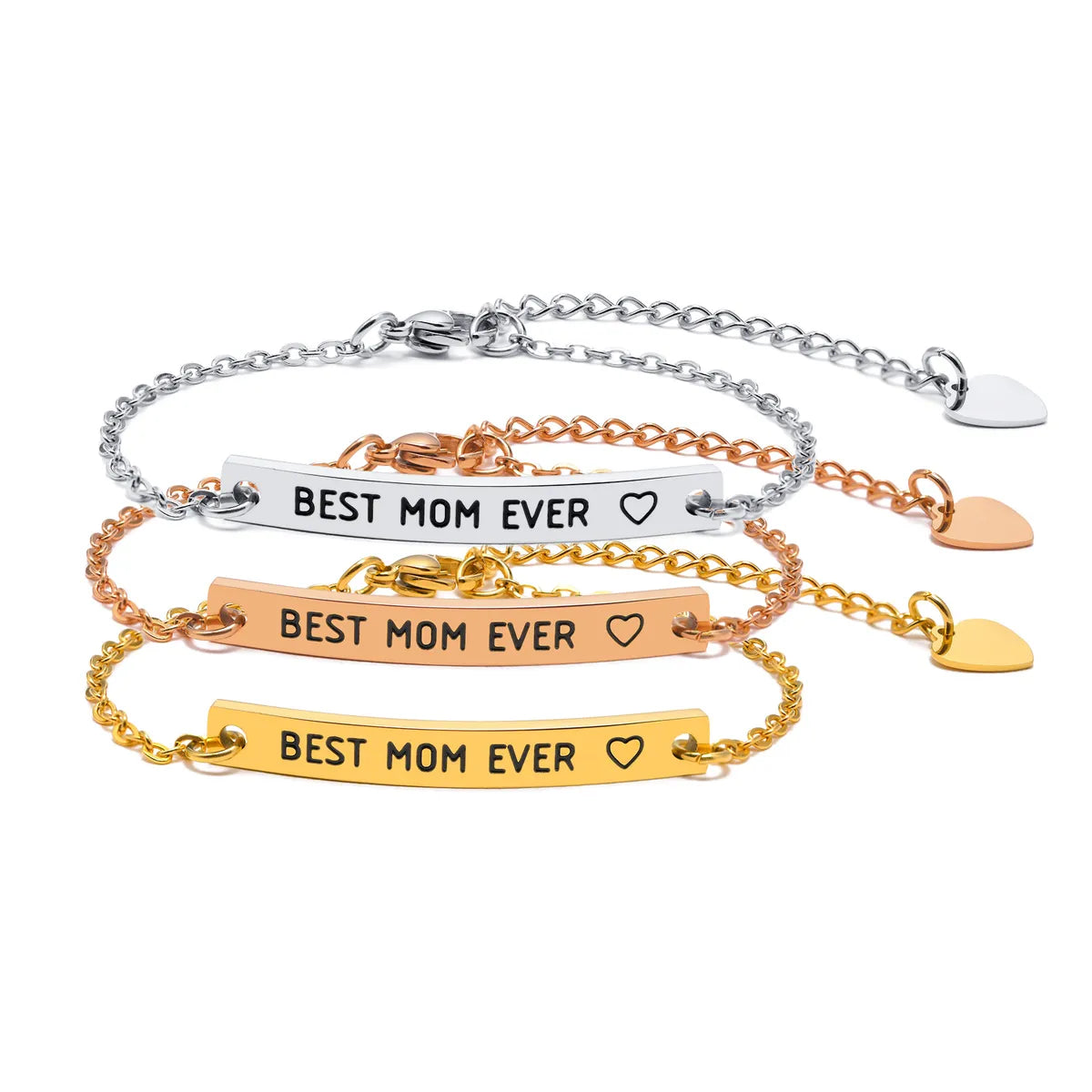 women’s birthday bracelets-Stainless Steel 18K Gold Plated Simple Style Letter ID Bracelet