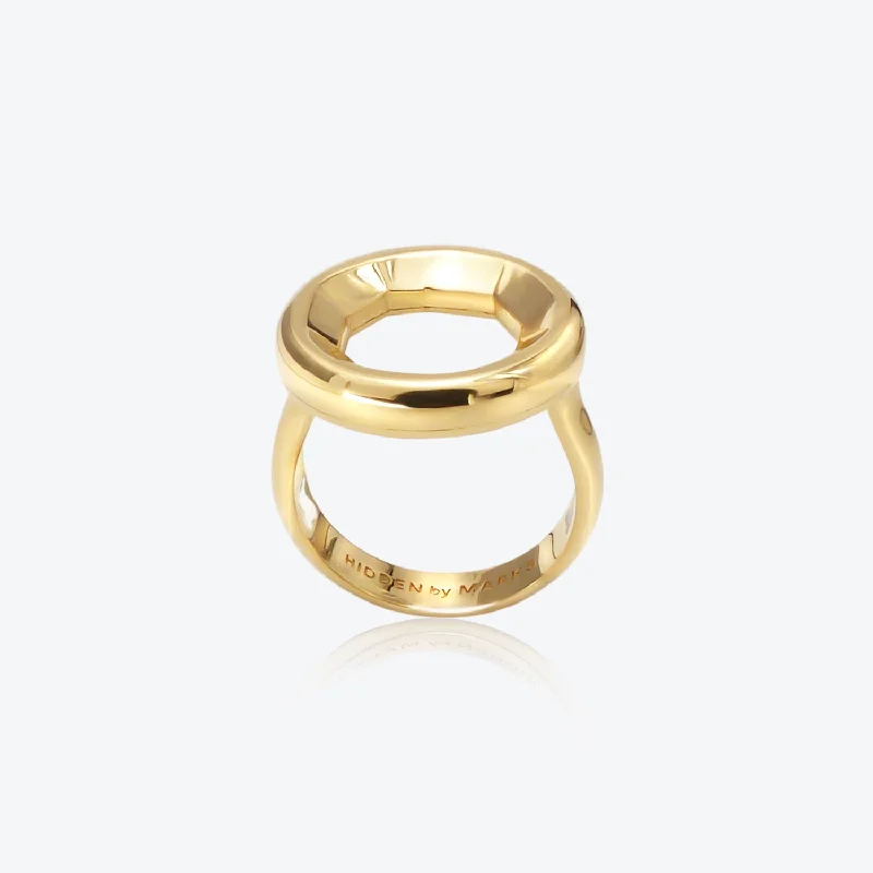 women’s luxury rings-A. Sun Halo 18K Gold Ring