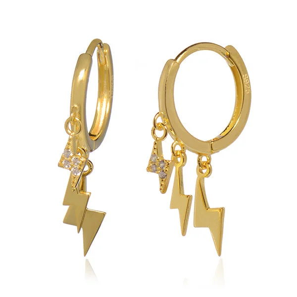 women’s square earrings-Stormy Huggies