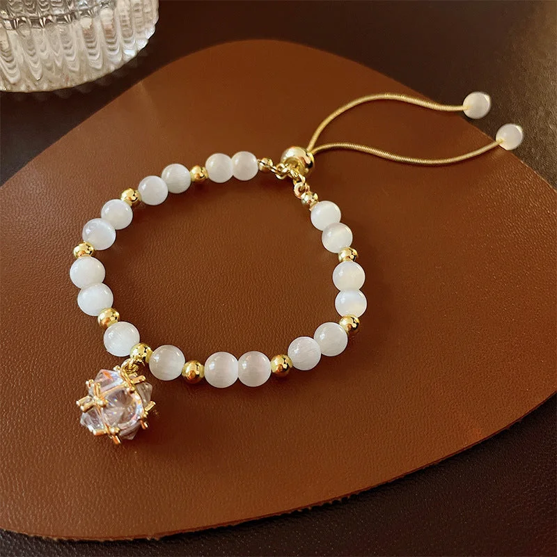 Environmental Protection-Gold Diamond Opal Bracelet