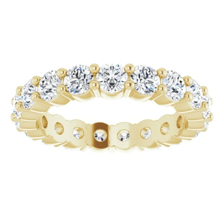 women’s round rings-14K Yellow 1 3/4 CTW Natural Diamond Eternity Band Size 4.5