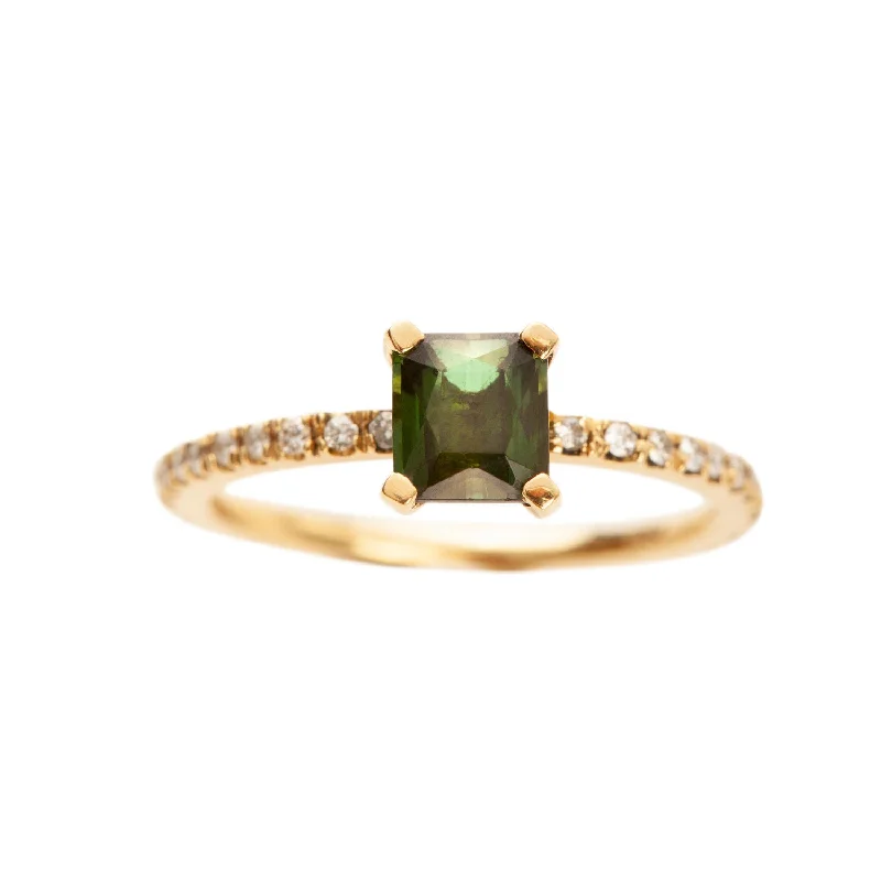 women’s fashion rings-Firenze Ring Gold, Green, White