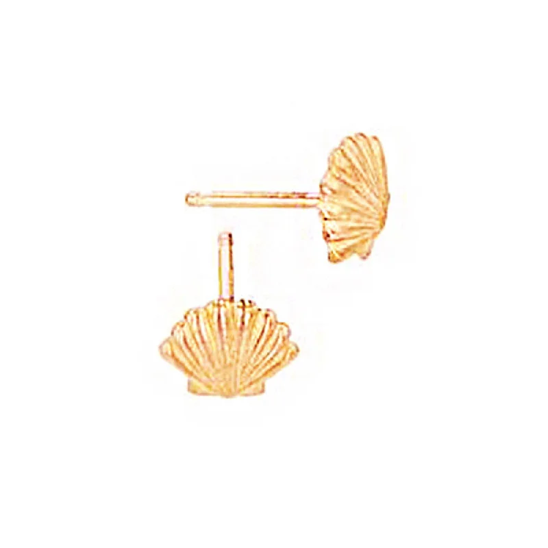 women’s cross earrings-Sea Shell Studs