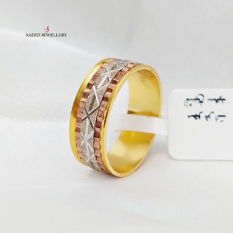 women’s promise engagement rings-Colored CNC  Wedding Ring