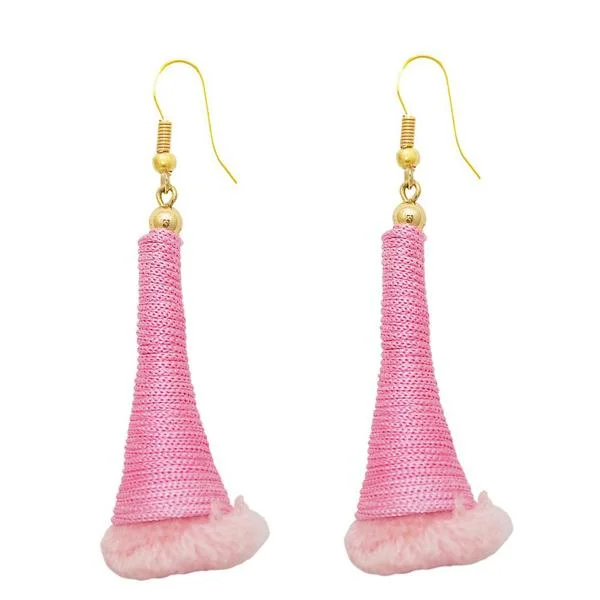 women’s zircon earrings-The99Jewel Pink Thread Earring - 1308318G