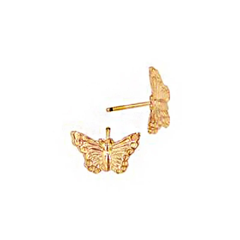 women’s flower earrings-Butterfly Stud