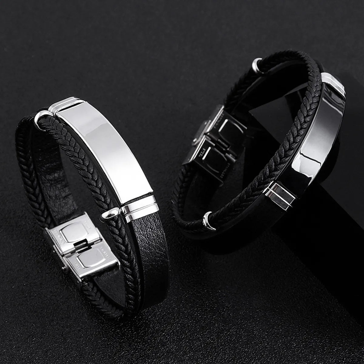 women’s sleek bangles-Vintage Style Streetwear Solid Color Titanium Steel Plating Men'S Bangle