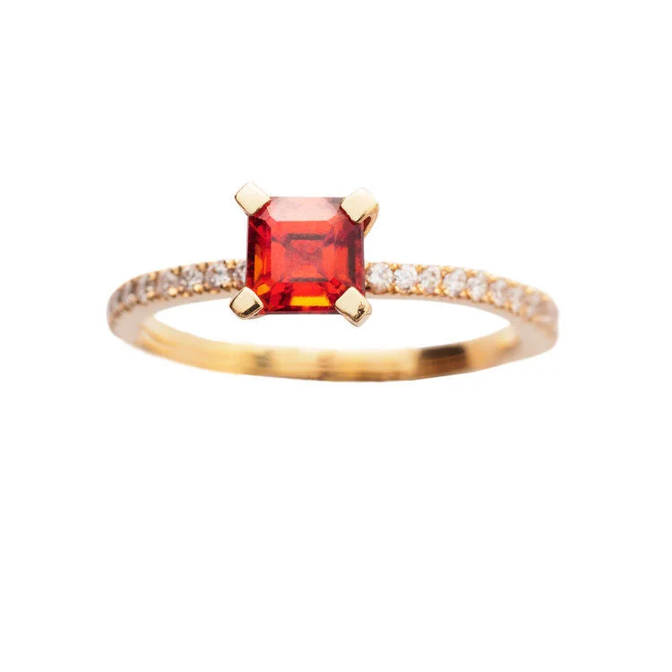 women’s vintage-inspired rings-Firenze Ring Gold, White, Red