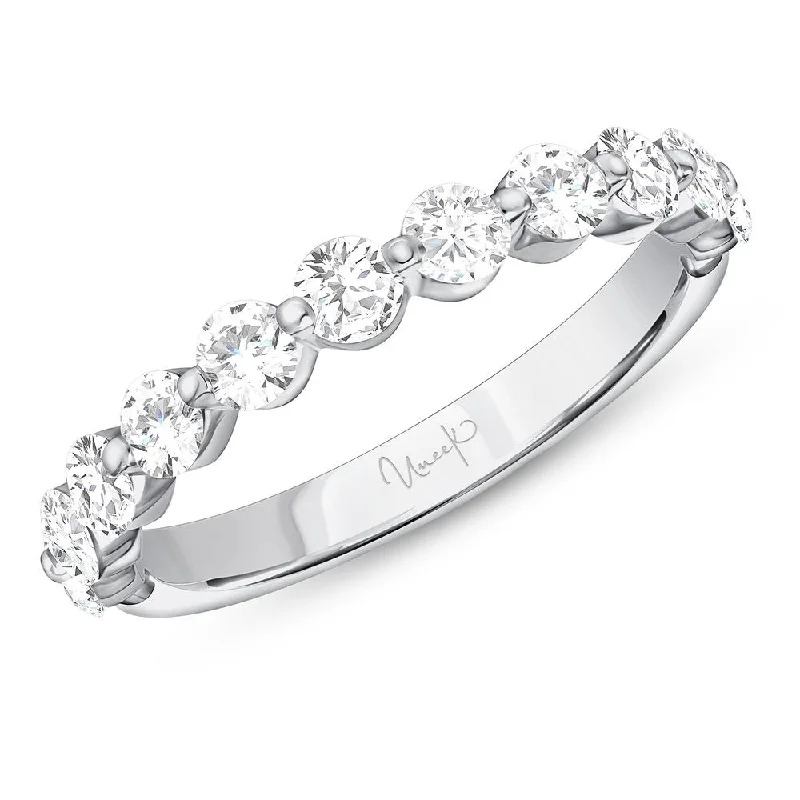 women’s engagement rings with vintage designs-Uneek Us Collection 1-Row Diamond Wedding Ring