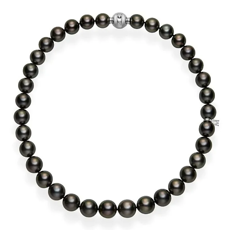 women’s trendy necklaces-Black South Sea Cultured Pearl Necklace