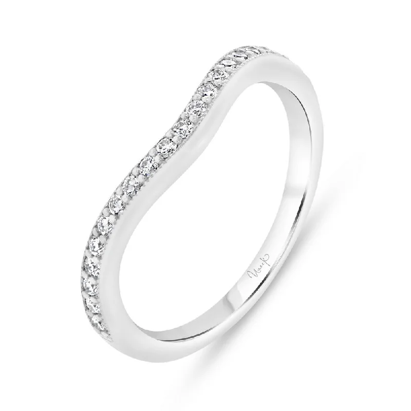 women’s multi-stone engagement rings-Uneek Timeless Collection Curved Wedding Ring