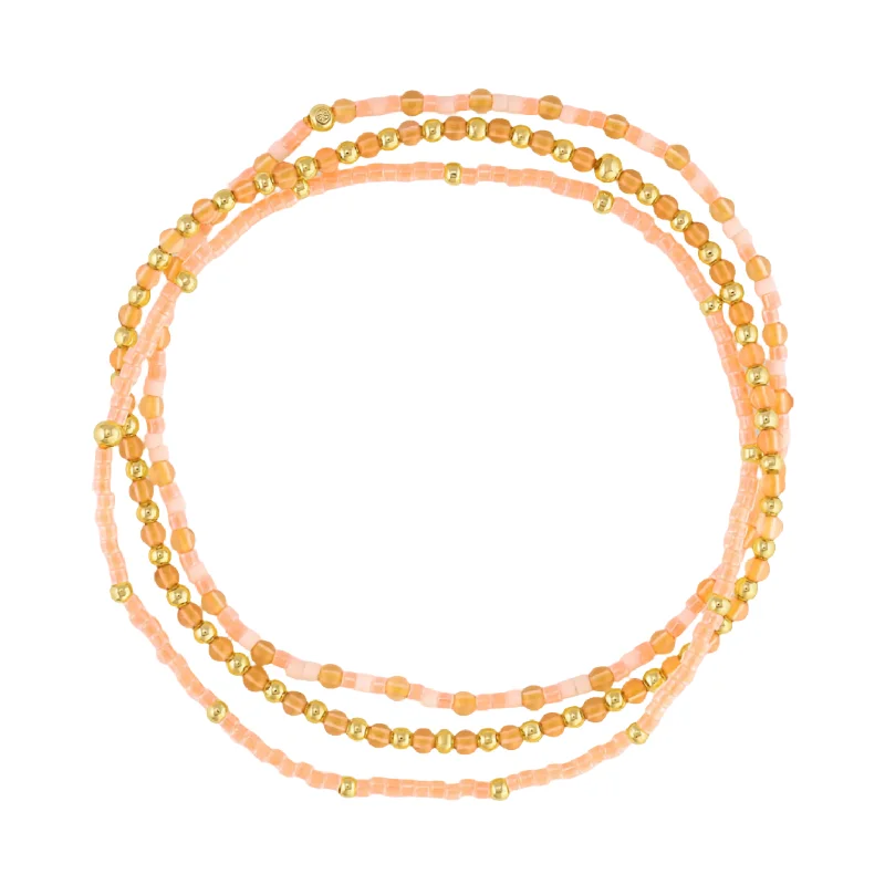 women’s friendship bangle bracelets-Gorjana Poppy Citrine Bracelet Set