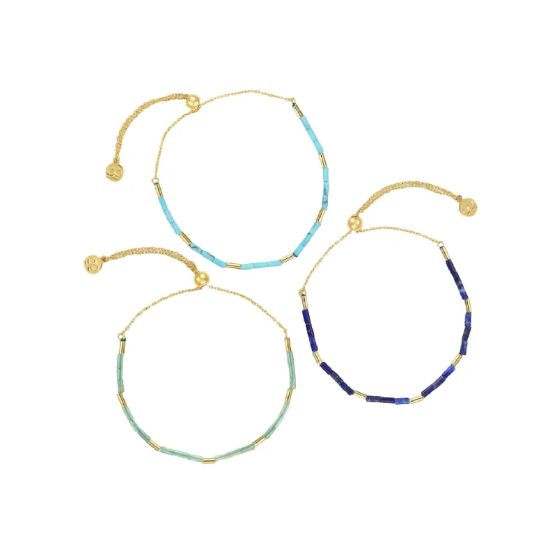 women’s minimalist gold bracelets-Gorjana Gold Power Gemstone Tatum Bracelet