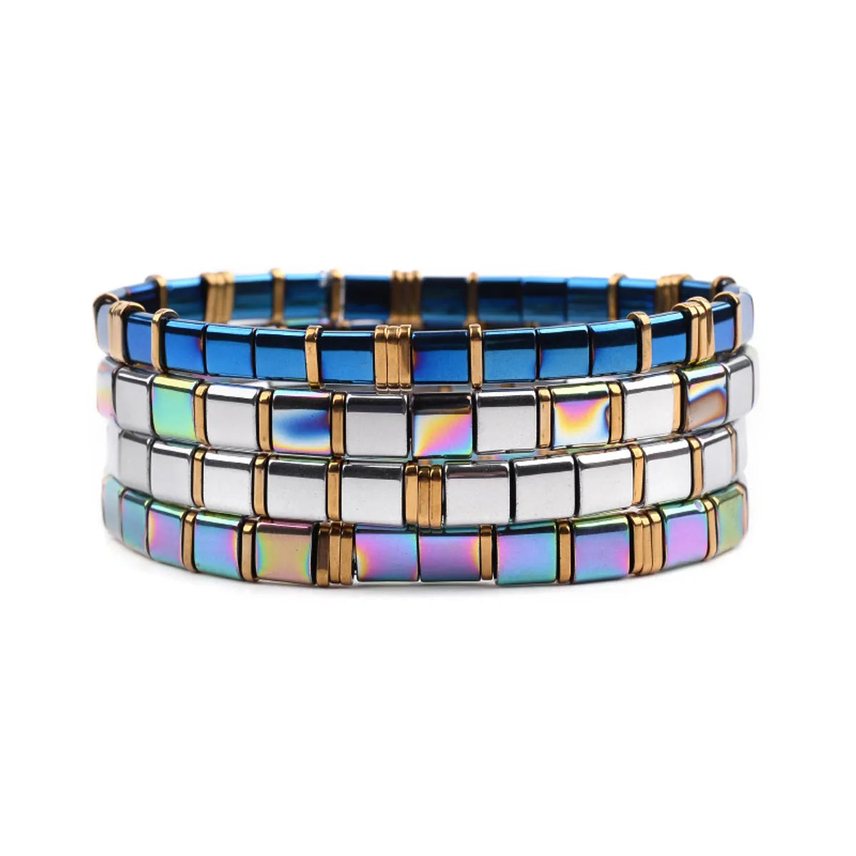 women’s chunky bracelets-Fashion Geometric Glass Glass Wholesale Bracelets