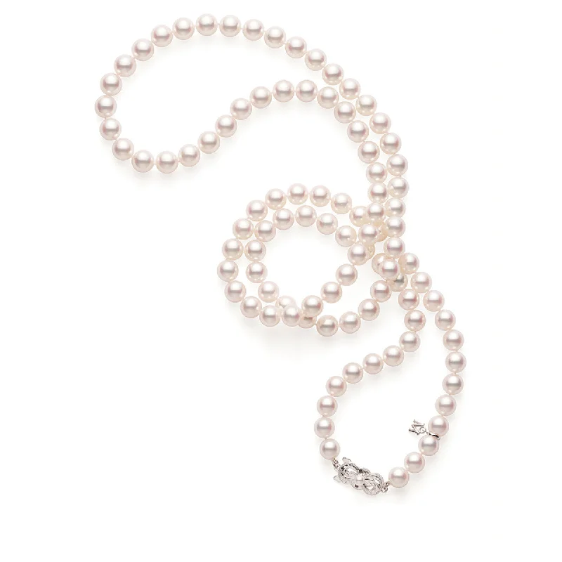 women’s sapphire necklaces-Akoya Cultured Pearl Strand Necklace