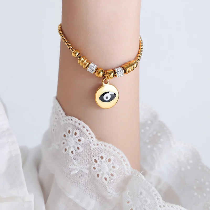 E456-Black Oil Dripping Gold Bracelet