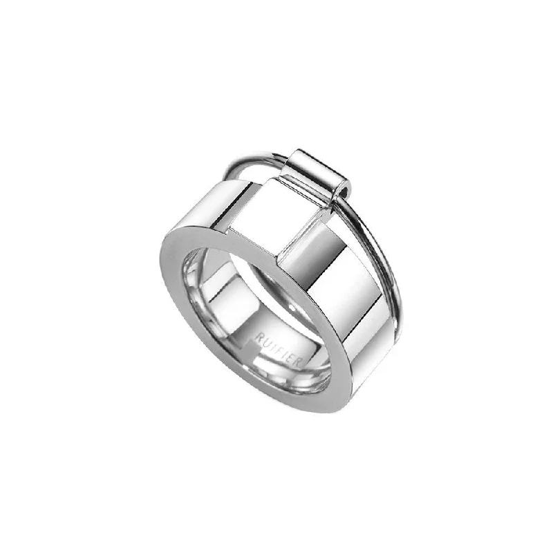 women’s textured rings-ICON Silver Ring