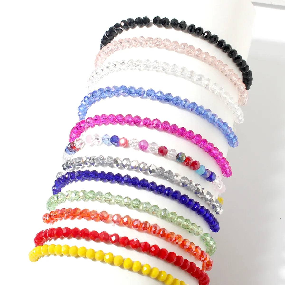 women’s wrap bracelets-Simple Style Geometric Glass Wholesale Bracelets