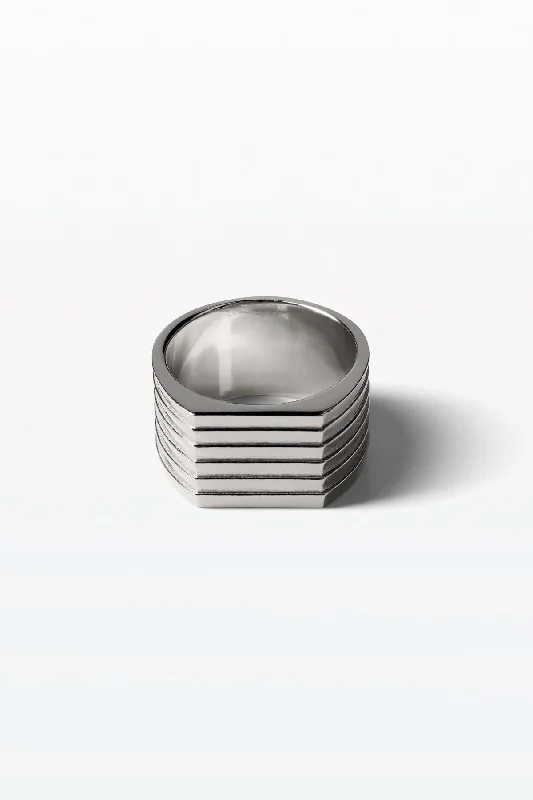 women’s personalized rings-Summa 03 Silver Ring