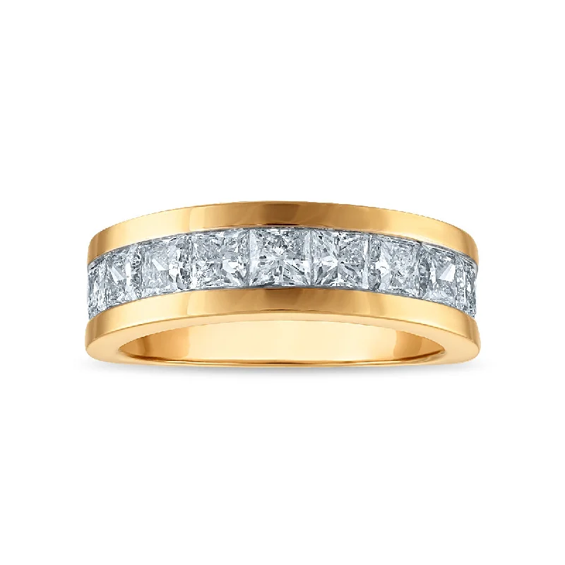 women’s affordable engagement rings-Signature EcoLove 3 CTW Lab Grown Diamond Wedding Ring in 14KT Yellow Gold