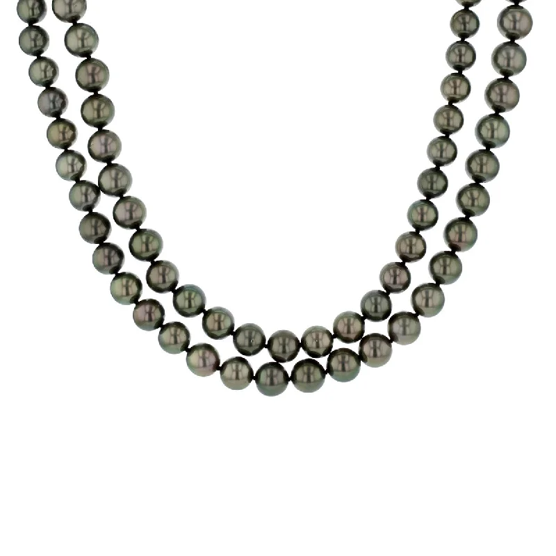 women’s emerald necklaces-Black South Sea Cultured Pearl Necklace