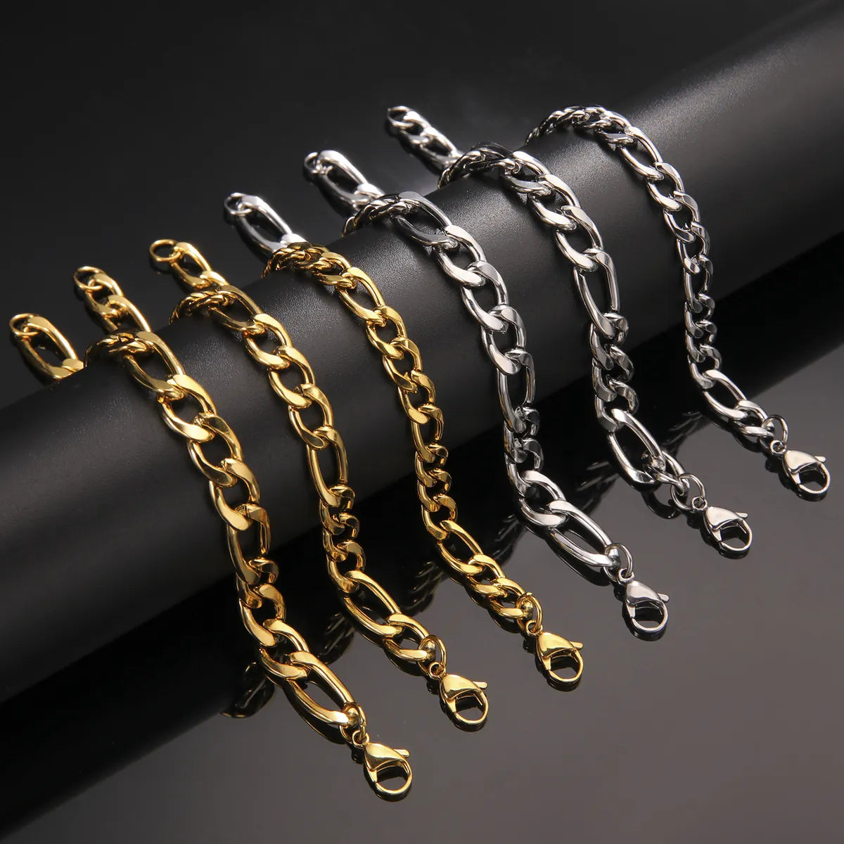 women’s trendy bracelets-Casual Simple Style Geometric Titanium Steel Plating Unisex Bracelets