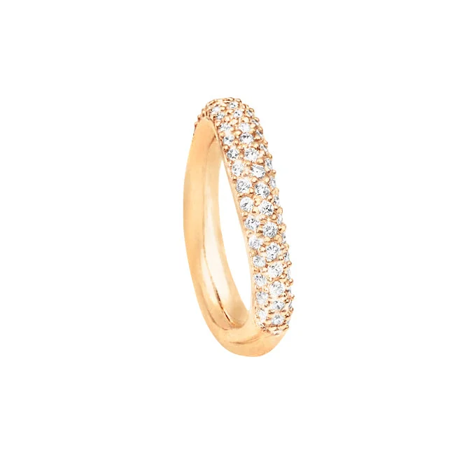 women’s adjustable gold rings-Love 4 Pavé 18K Gold Ring w. Diamonds