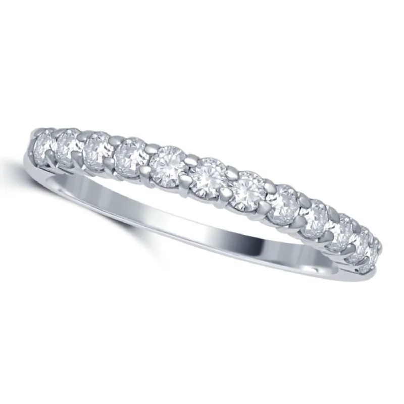 women’s online engagement rings-1/2 CTW Diamond Wedding Ring in 14KT White Gold