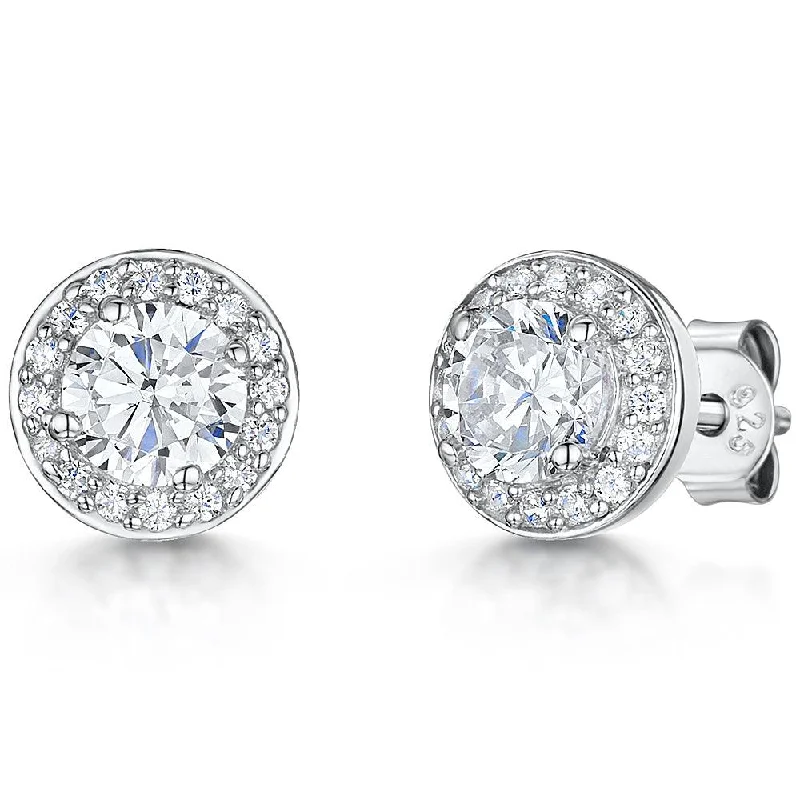 women’s twisted earrings-Jools Cubic Zirconia Circle Studs