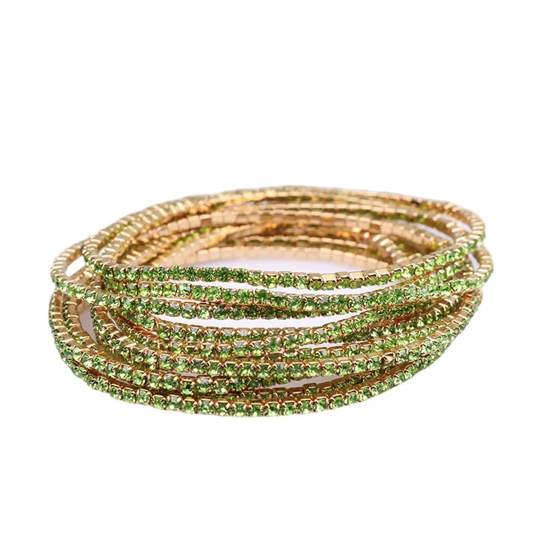 11 Light Green Diamond Bracelet