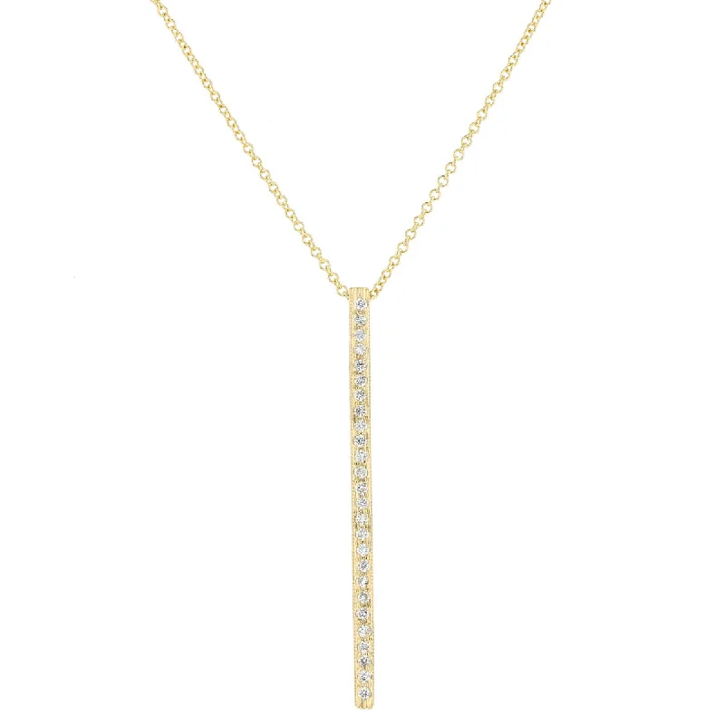 women’s cross necklaces-Alice Diamond Bar Necklace