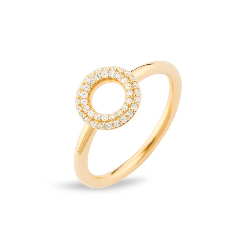 women’s rose gold rings-Matiné 18K Gold Ring w. 42 Diamonds