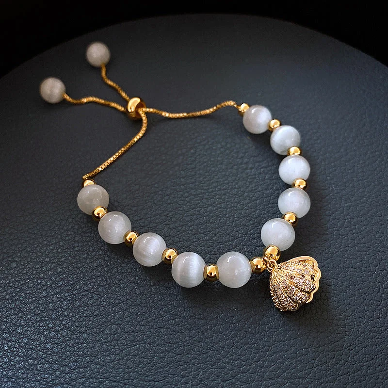 Real Gold Plated Opal Shell Bracelet