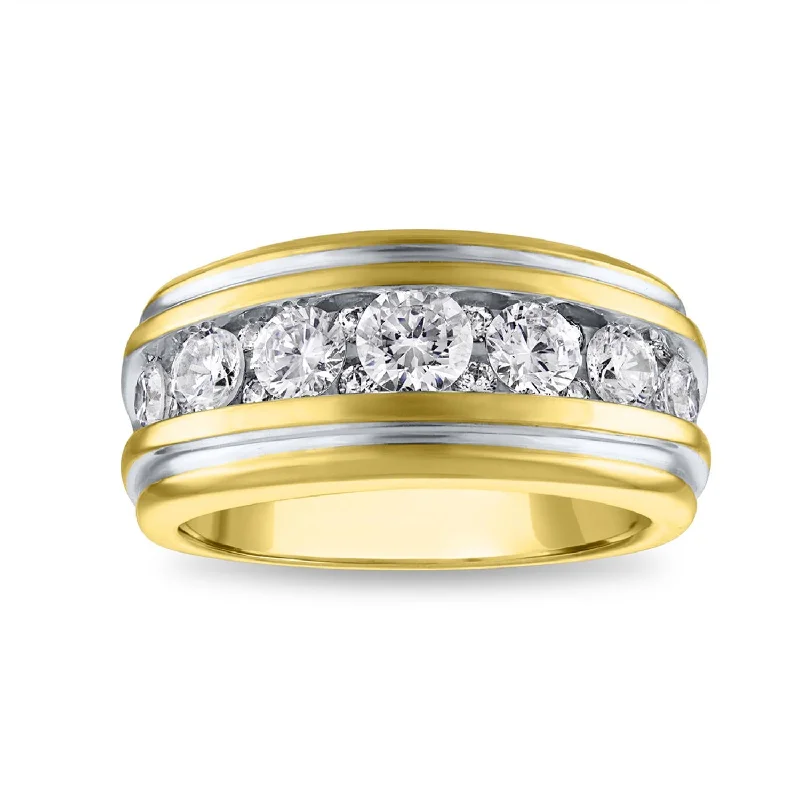 women’s classic engagement rings-Signature EcoLove 2 CTW Lab Grown Diamond Wedding Ring in 14KT Yellow Gold