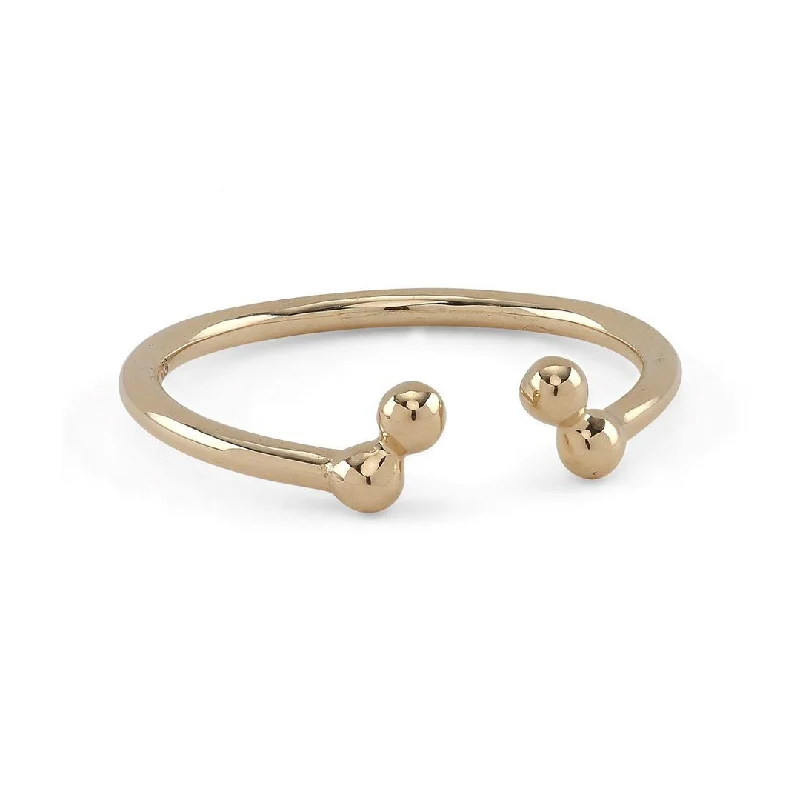 women’s rose gold rings-Lady Fortune 14K Gold Ring