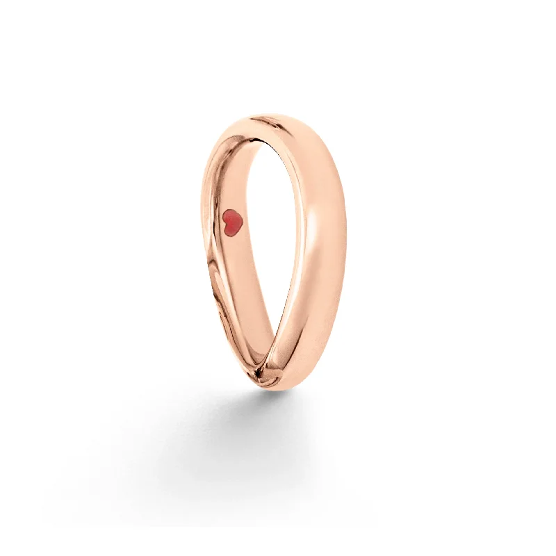 women’s boho rings-Love 7 18K Polished Rosegold Ring