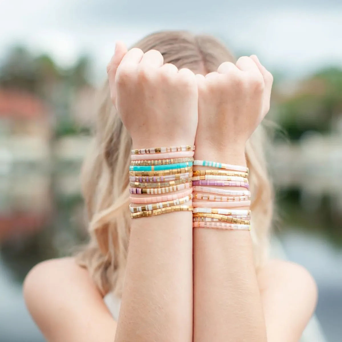 women’s sparkling bracelets-Bohemian Colorful Glass Glass Wholesale Bracelets