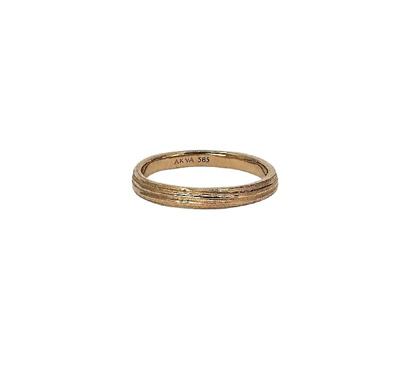 women’s adjustable gold rings-Wedding band l 14K Gold Ring